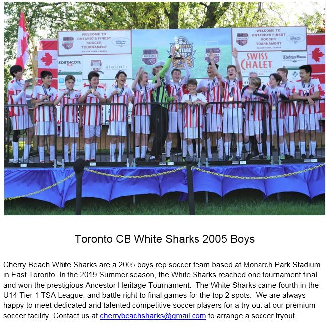 cherry beach soccer league